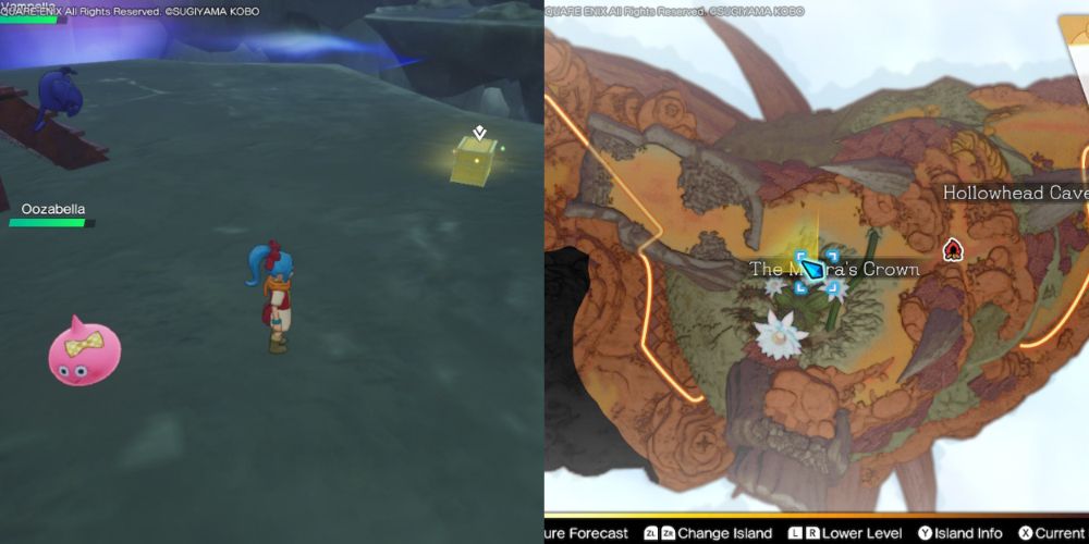 A chest hidden on the Maneland in Dragon Quest Treasures.