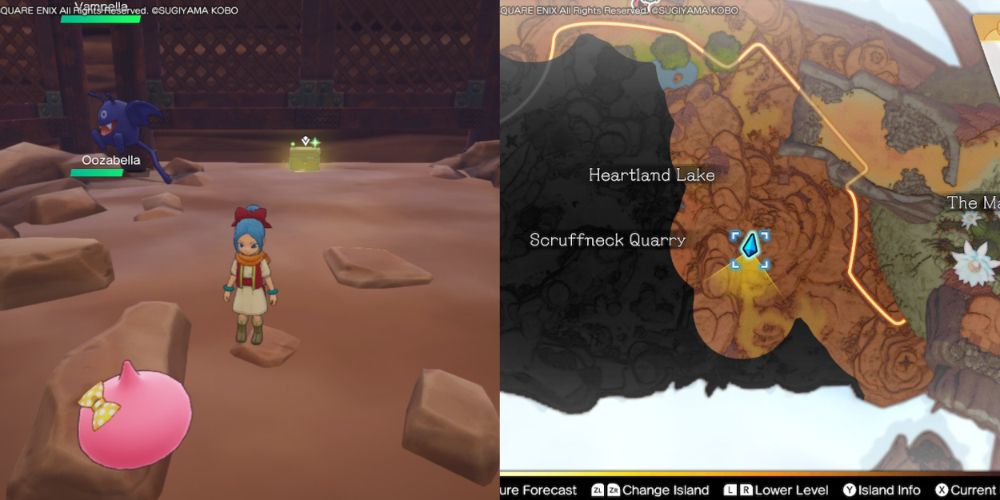 A chest hidden on the Maneland in Dragon Quest Treasures.