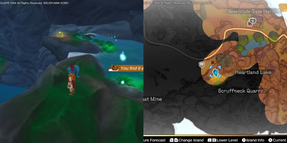 A chest hidden on the Maneland in Dragon Quest Treasures.