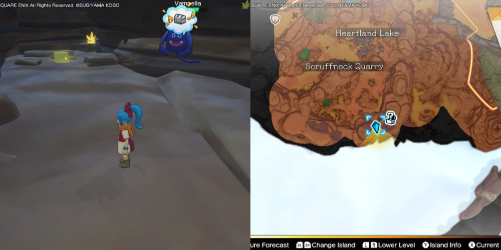 A chest hidden on the Maneland in Dragon Quest Treasures.