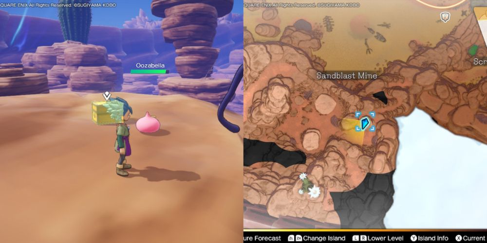 A chest hidden on the Maneland in Dragon Quest Treasures.