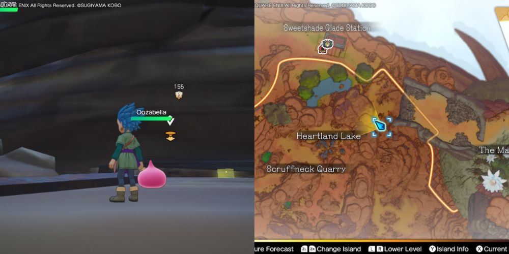 A chest hidden on the Maneland in Dragon Quest Treasures.