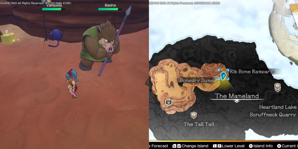 A chest hidden on the Maneland in Dragon Quest Treasures.