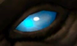 A Glowing Light Blue Eye