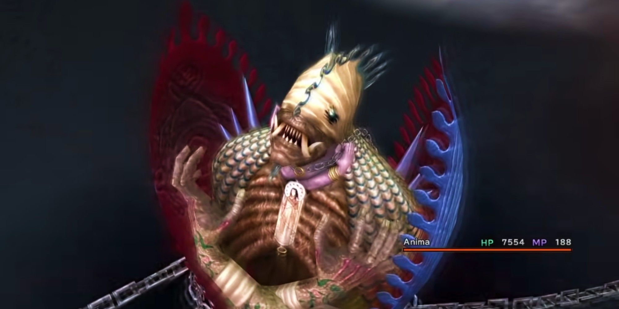 Anima rises from the ground in pain