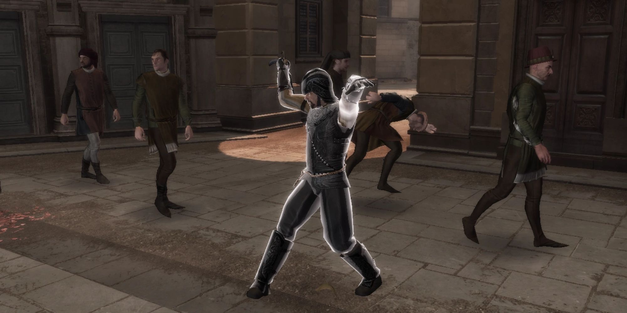 Assassin's Creed Screenshot Of Poisoned Guard Dancing Around