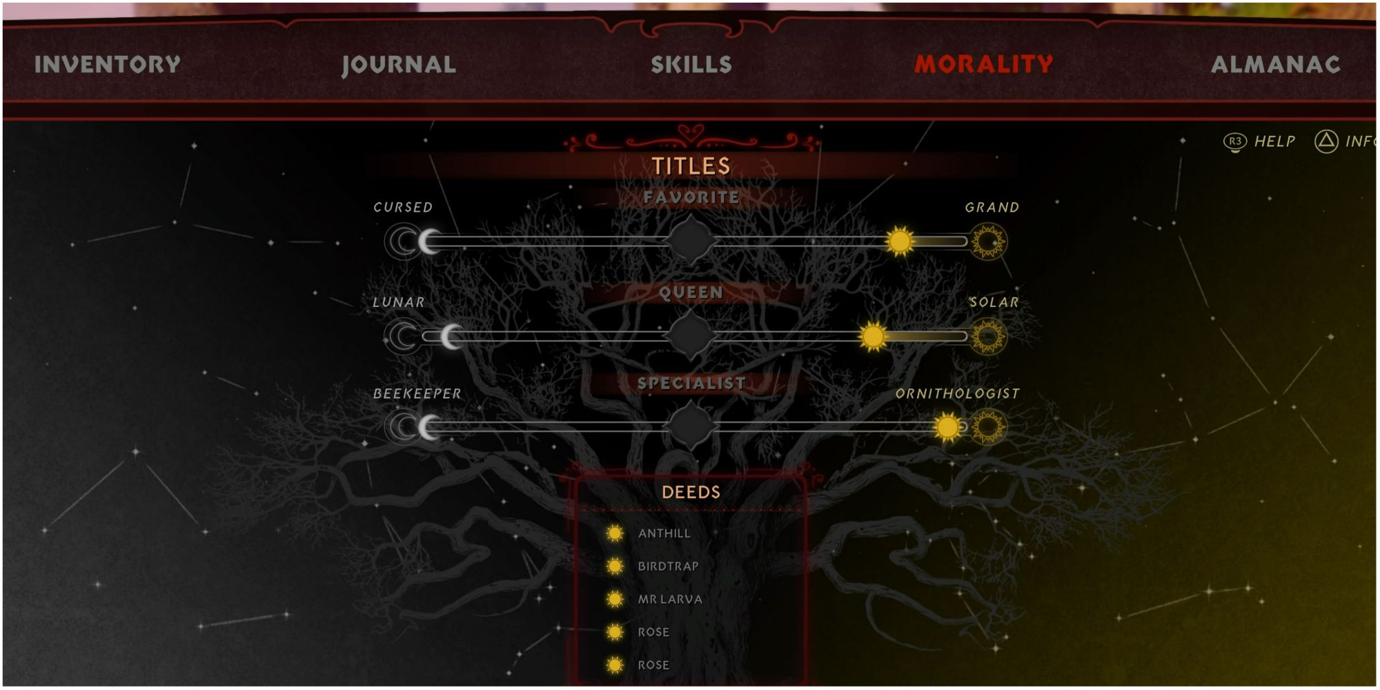 Blacktail Morality Titles
