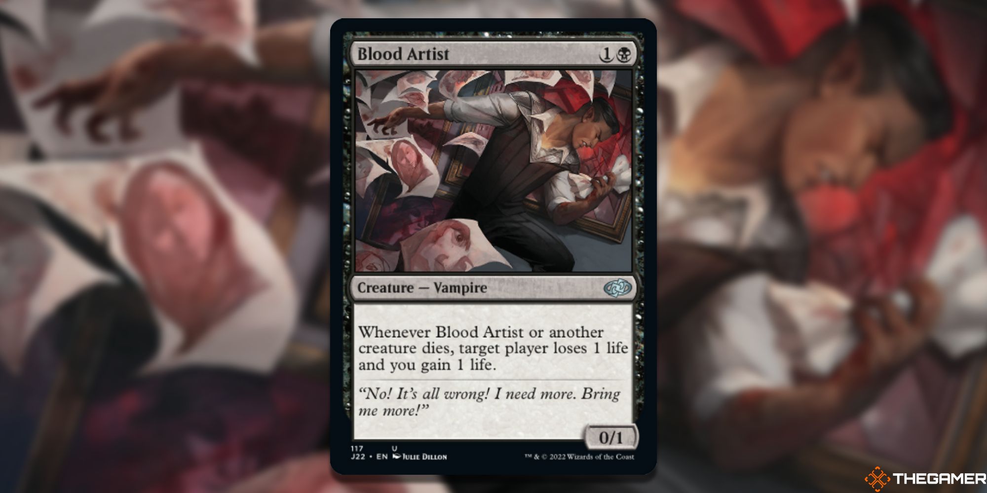 The card Blood Artist from Magic: the Gathering.