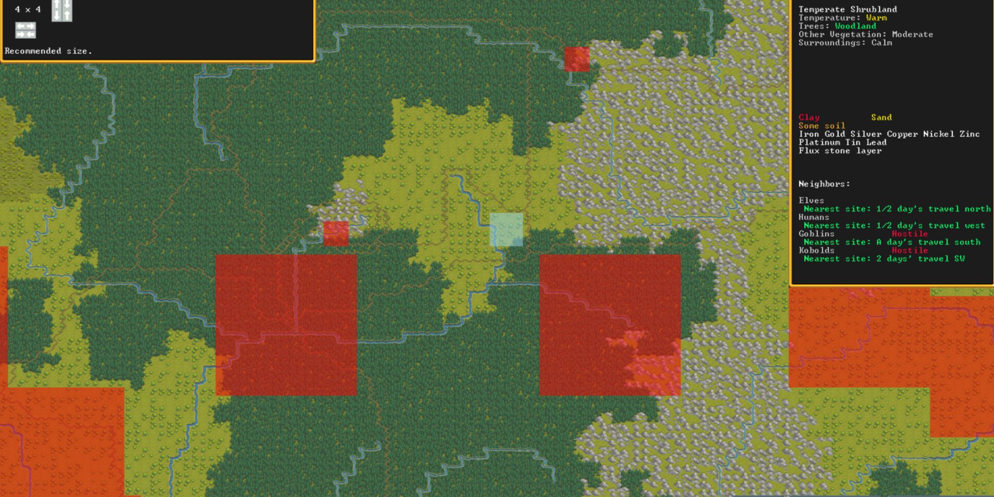 dwarf fortress warm climate starting location