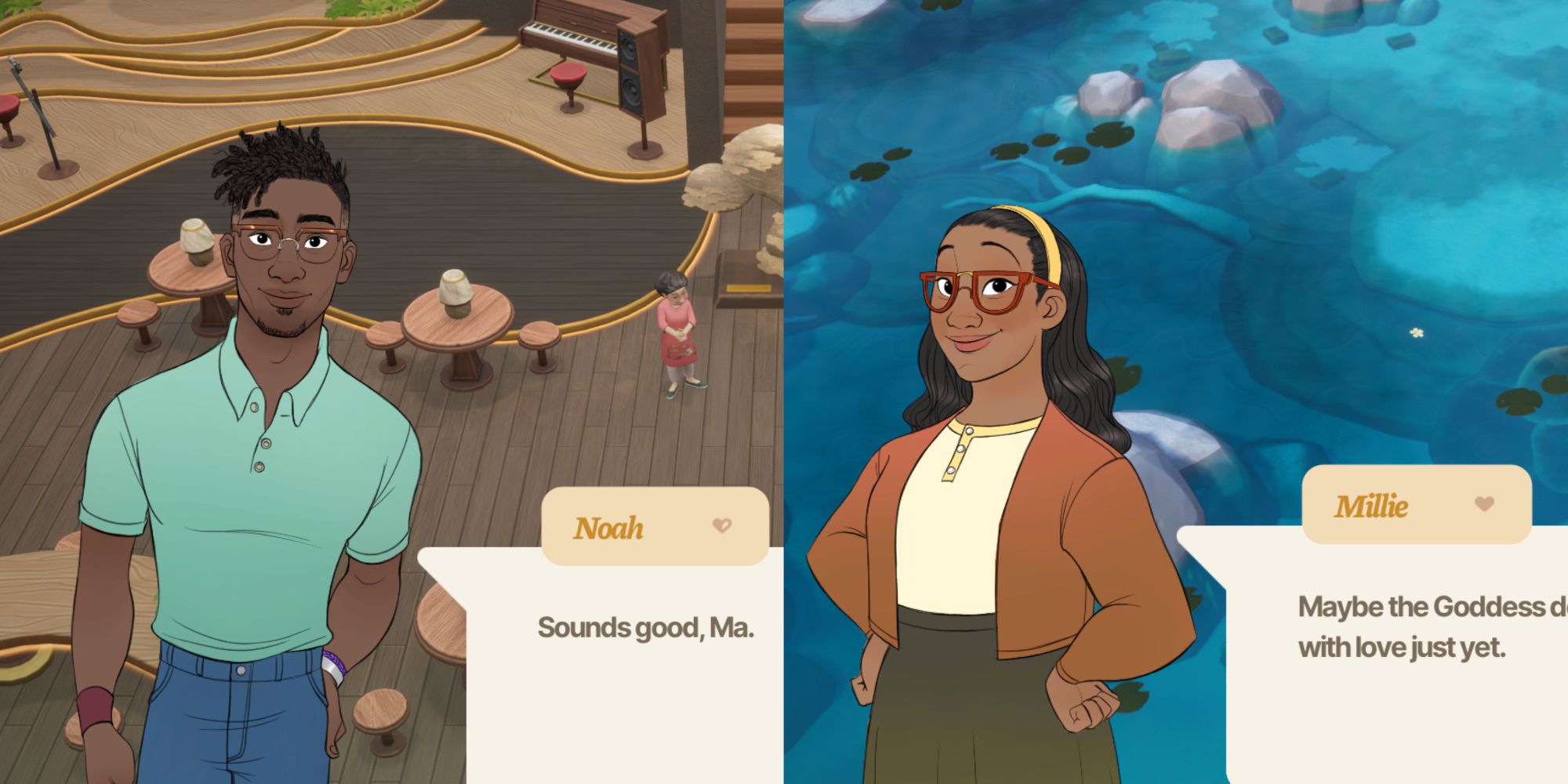 Coral Island a man and a woman both wearing glasses