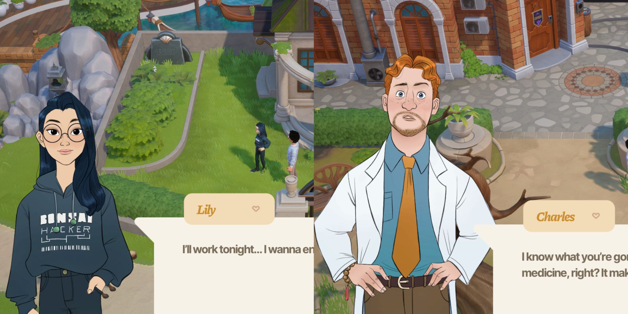 Coral Island a casual bespectacled woman and an aloof doctor