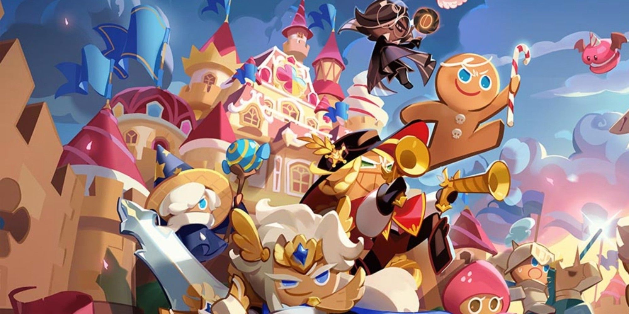 Several cookies moving forward in Cookie Run Kingom 