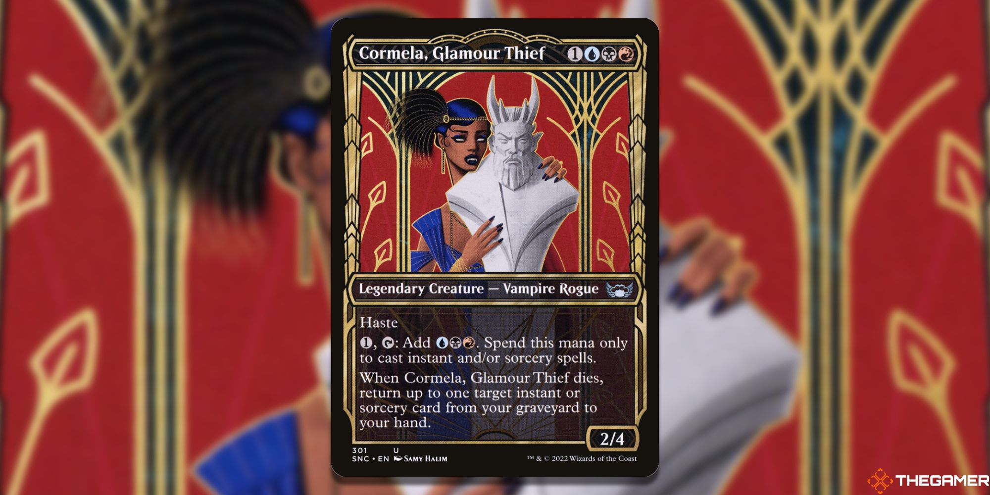 The card Cormela, Glamour Thief from Magic: the Gathering.