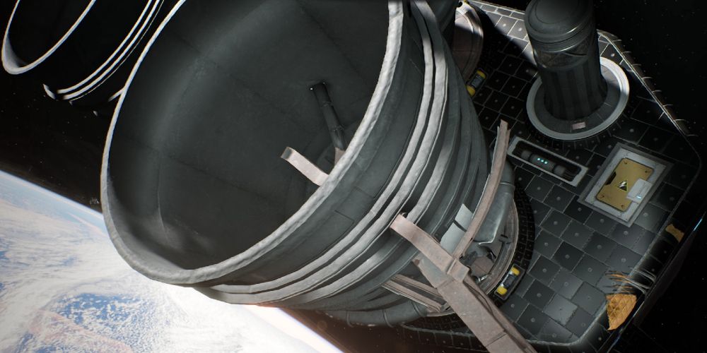 a piece of debris pierces a thruster of the zephyr-3