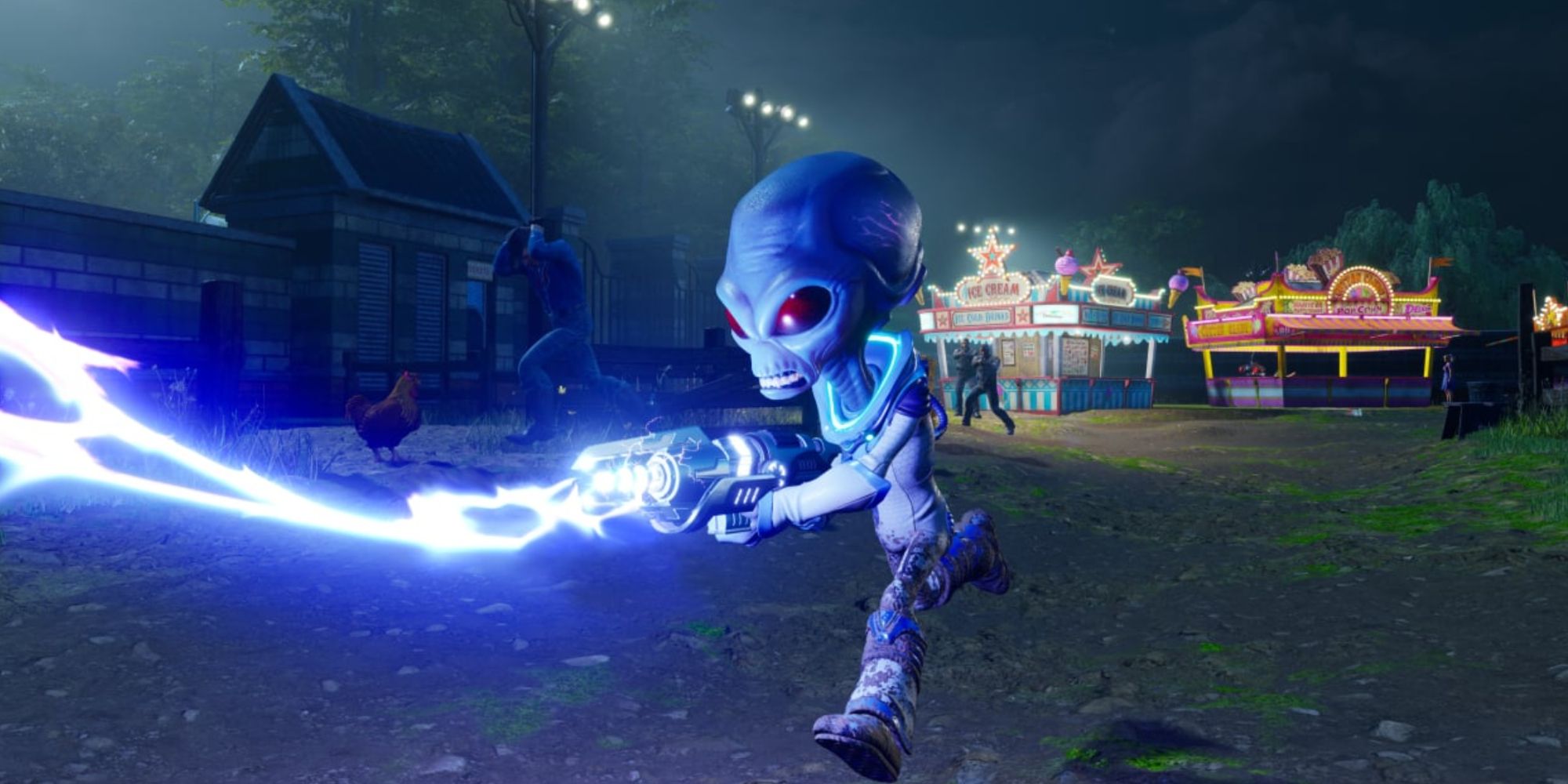 Crypto firing weapon in Destroy All Humans!