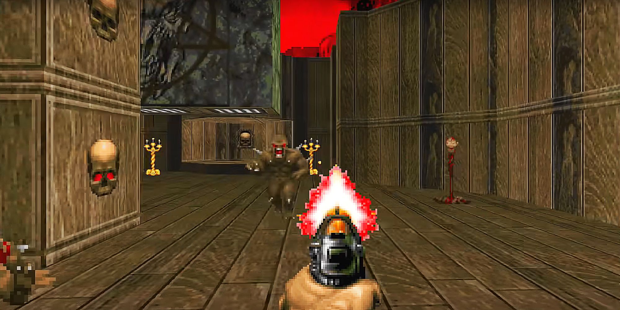 Firing a pistol in classic Doom
