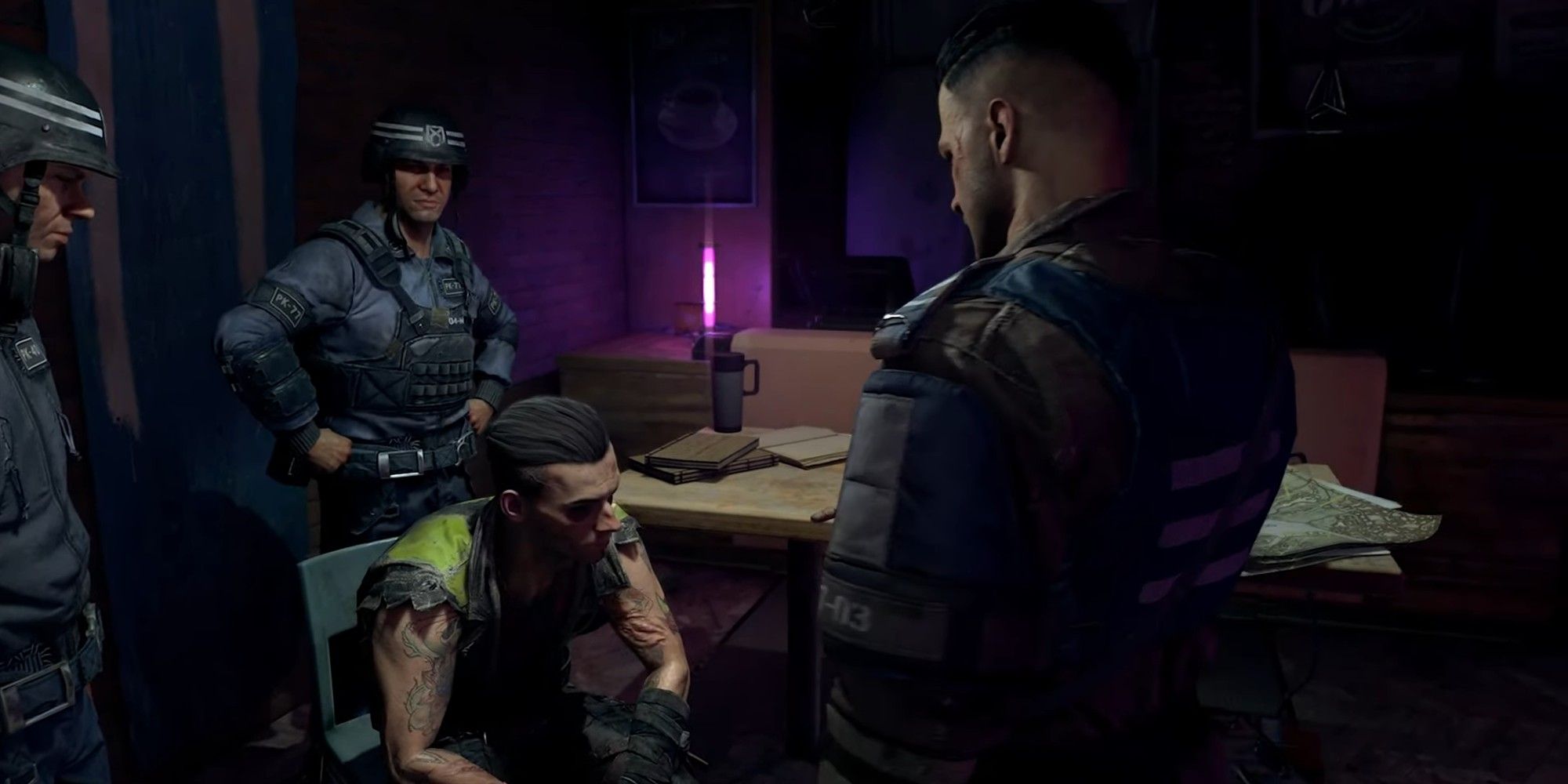 Dying Light 2 Water Tower Quest Aitor interrogating Barney.