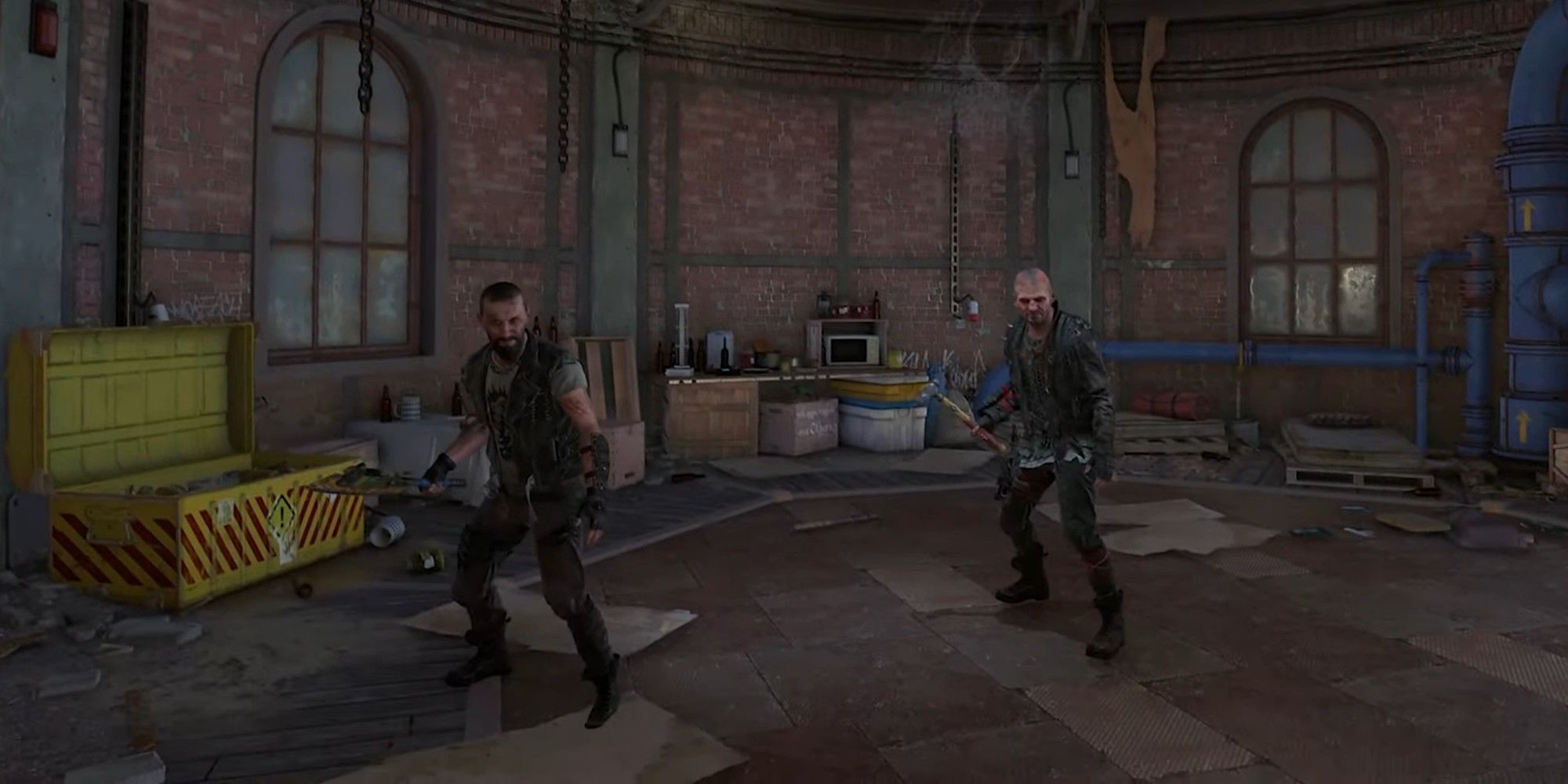 Dying Light 2 Water Tower Quest Jack and Joe ready to fight.