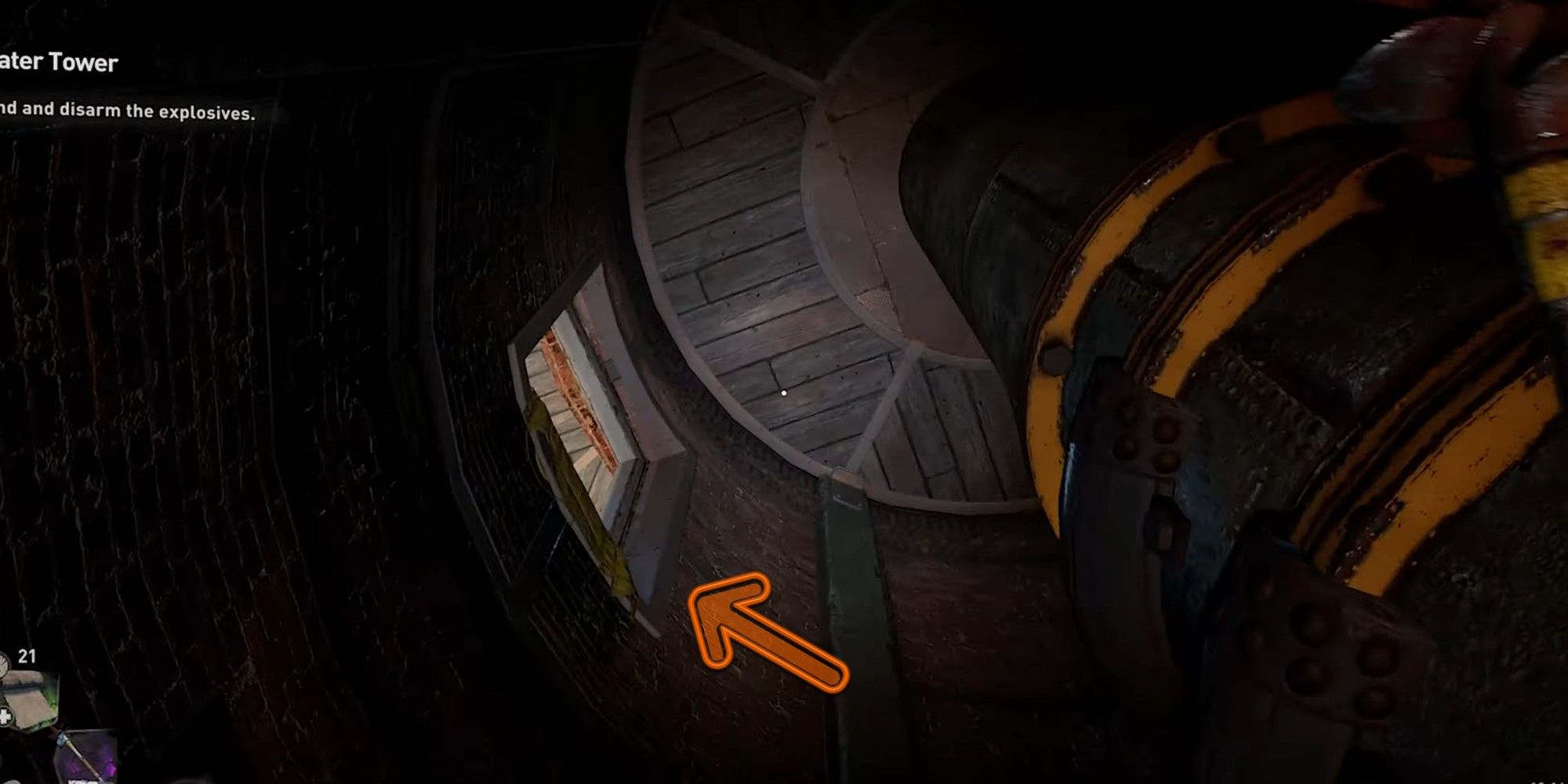 Dying Light 2 Water Tower Quest Open Window that leads outside.