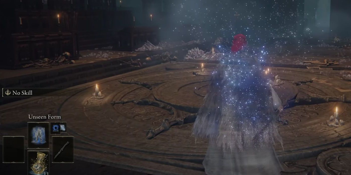 Elden Ring Unseen Form spell in action