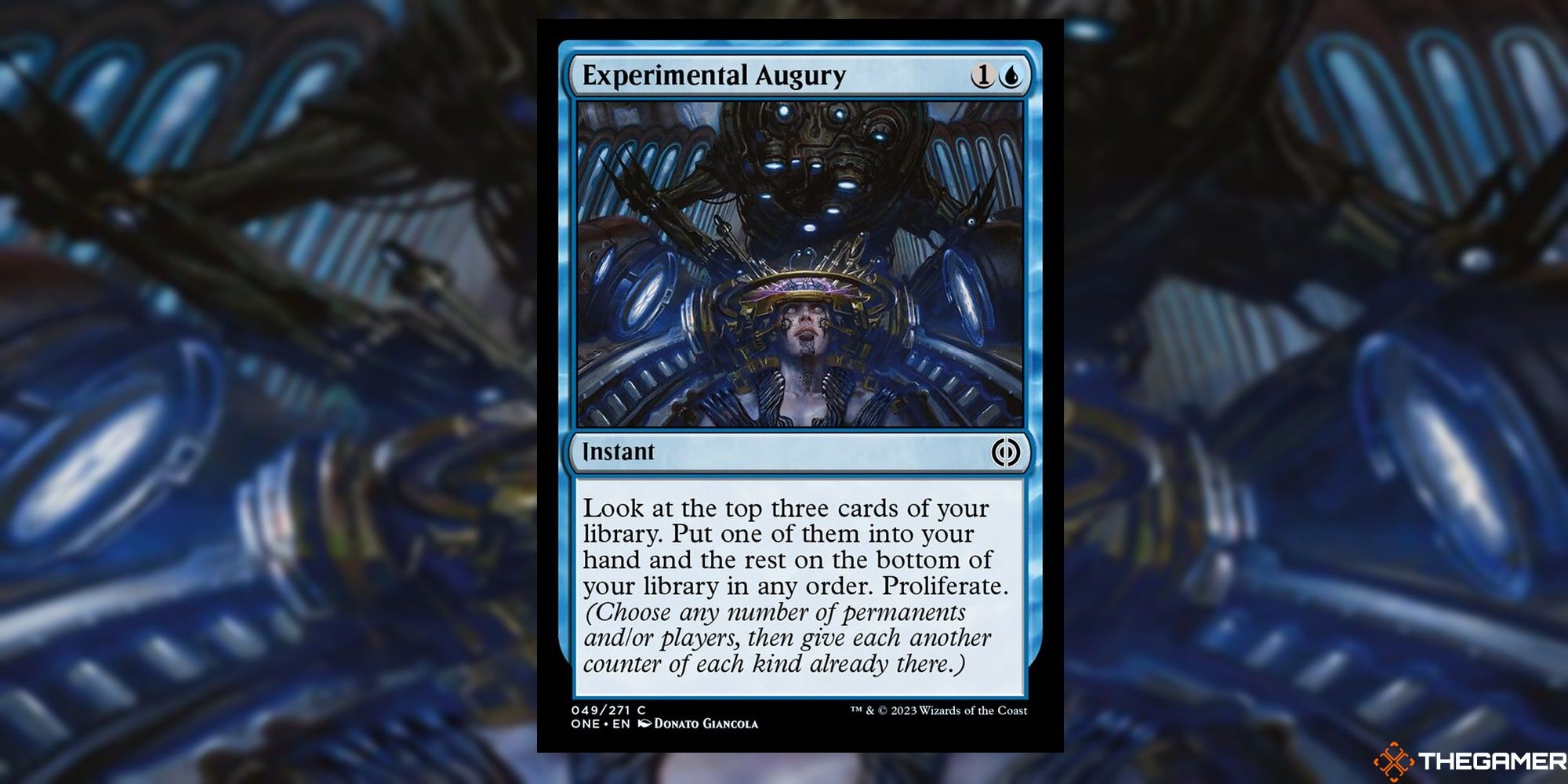 Experimental Augury card and art background