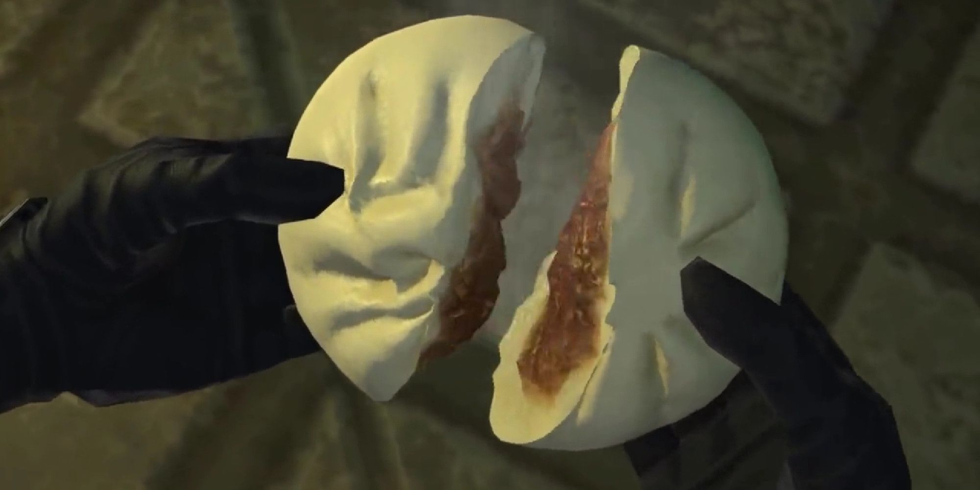final fantasy bao is pulled in half and steam pours out