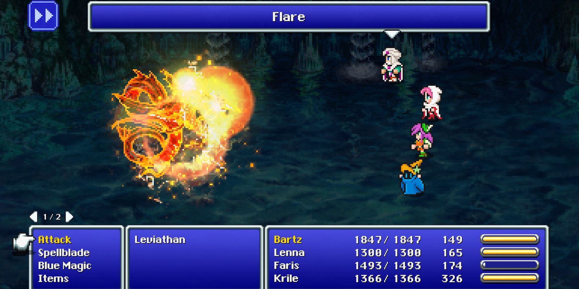 final fantasy pixel character casting flare
