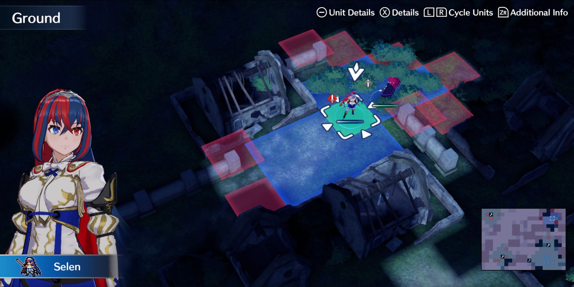 Fire Emblem Engage - Alear on the deployment map menu