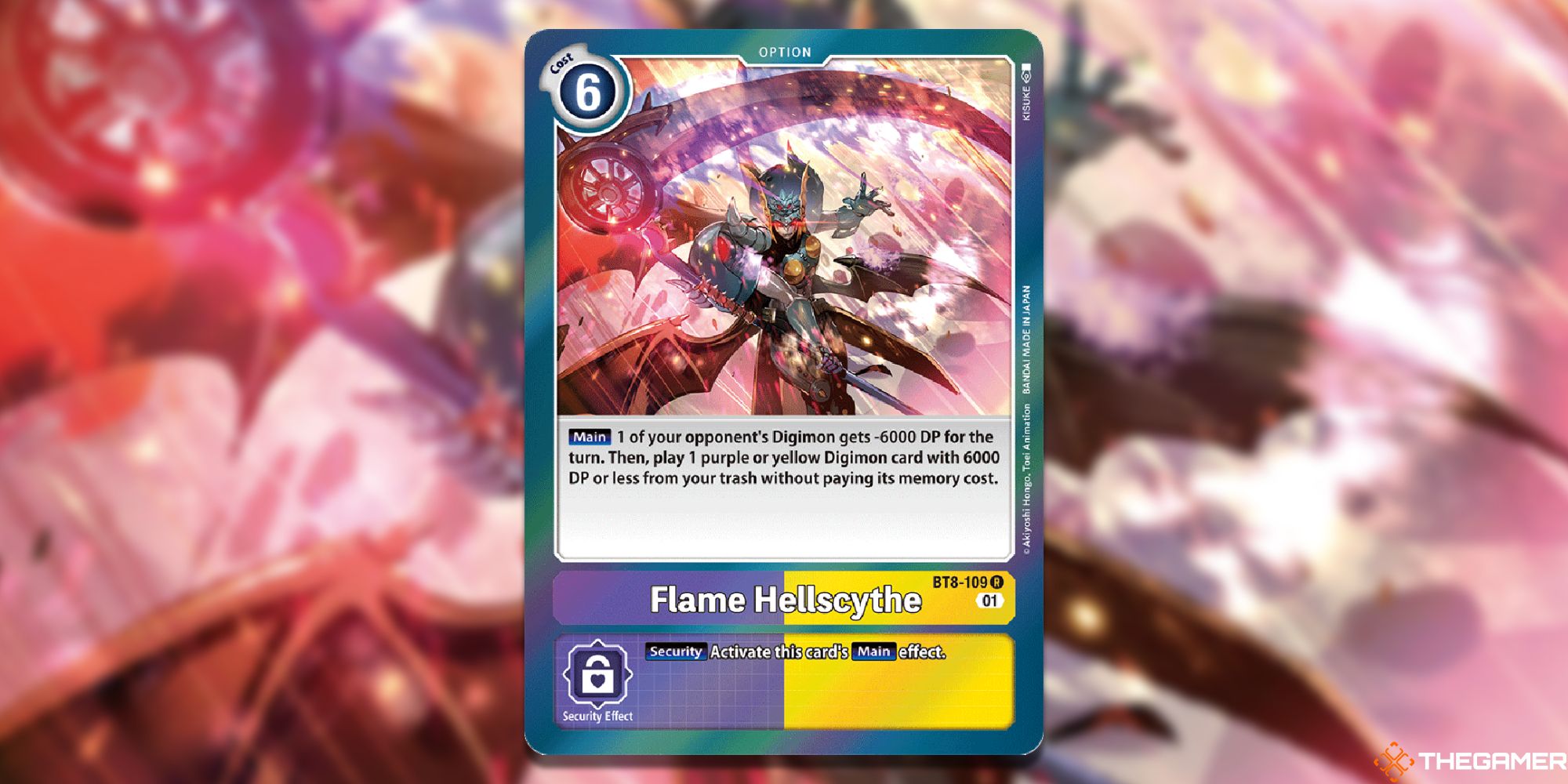 flame hellscythe card from digimon card game