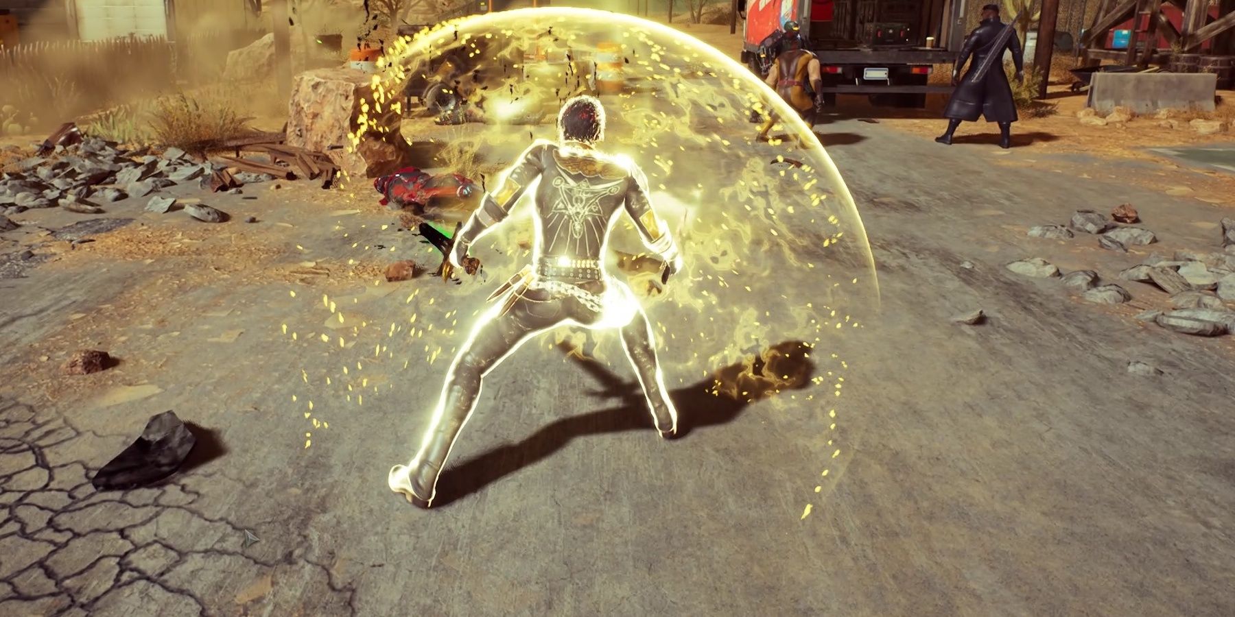 The Hunter using Fortify, boosting his defenses and retaliating against attacks