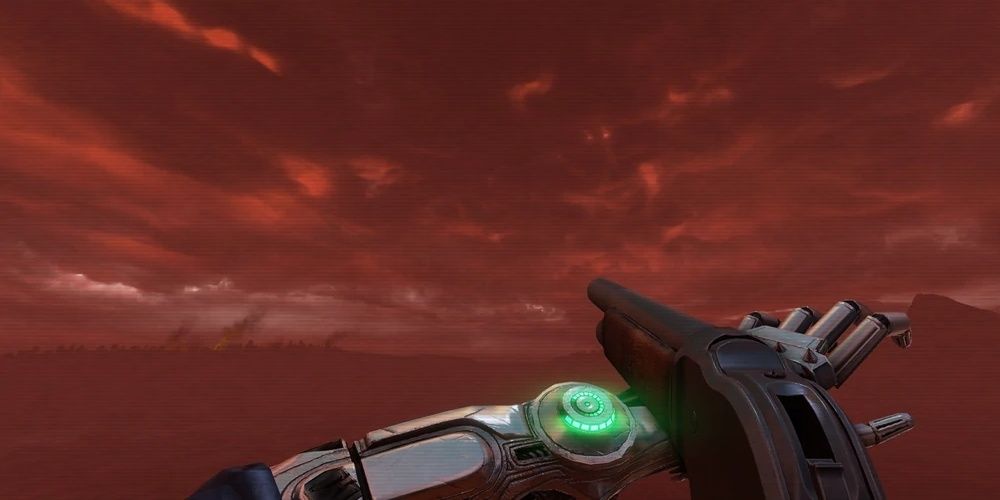 Galleria 1991 gun being reloaded in Blood Dragon