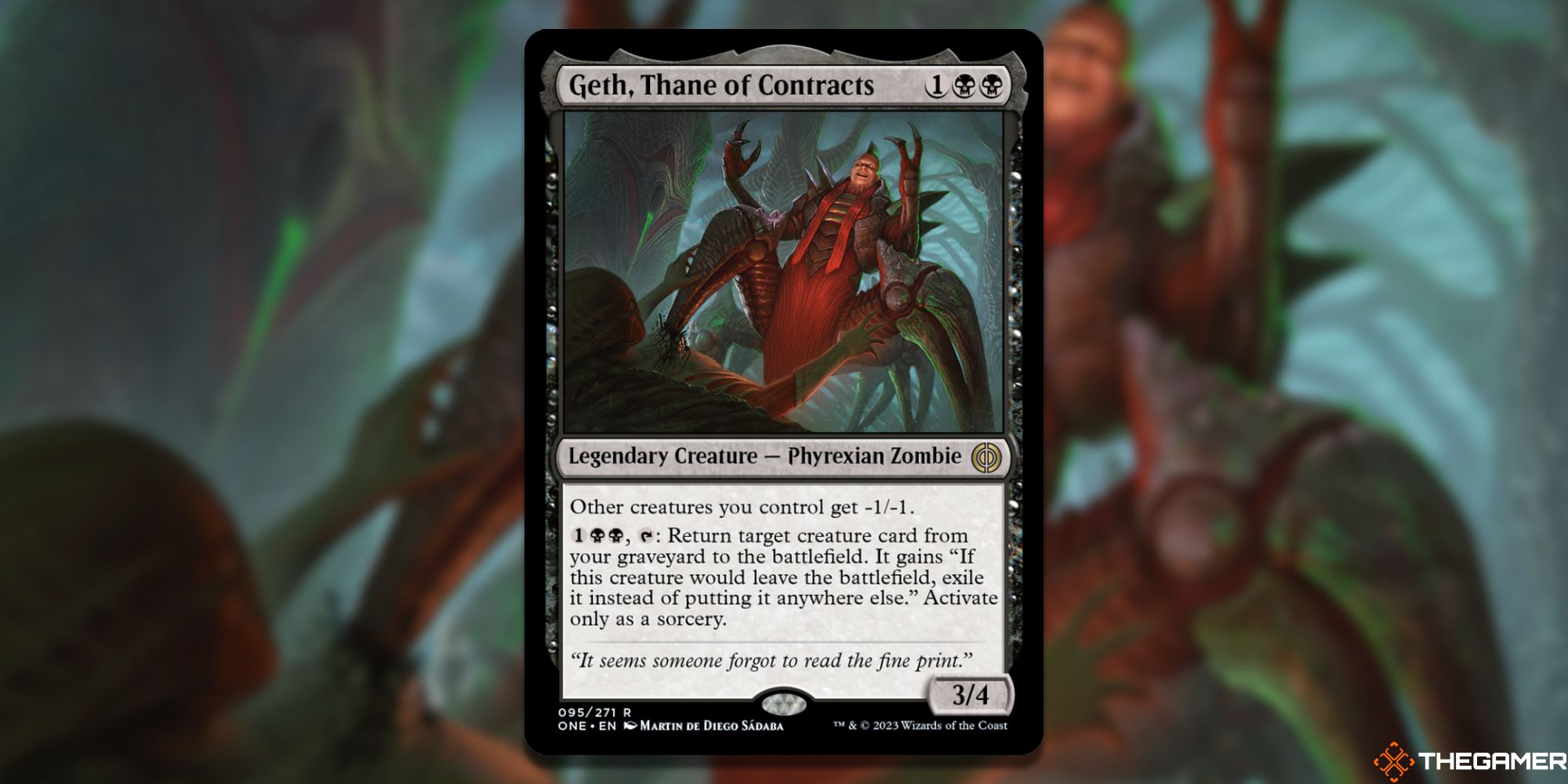 The card Geth, Thane of Contracts from Magic: The Gathering.