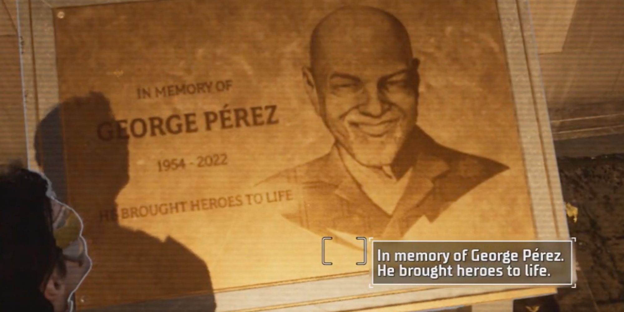 gotham knights george perez tribute plaque