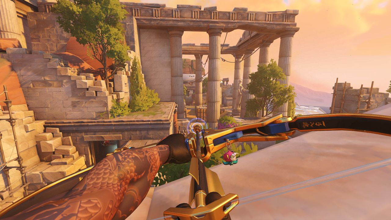 Hanzo On Ilios Ruins From Overwatch 2