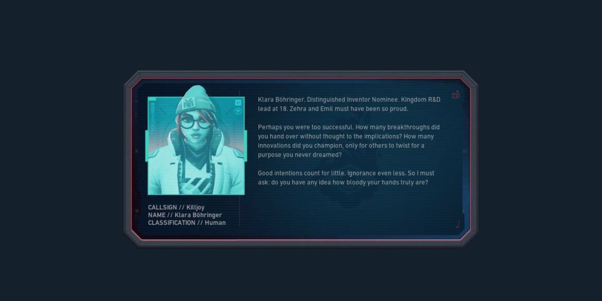 Fade's Dossier On Killjoy