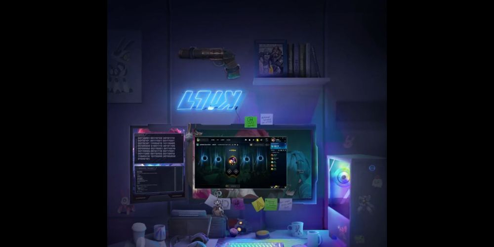 Killjoy's PC Setup With League Of Legends Launcher Open