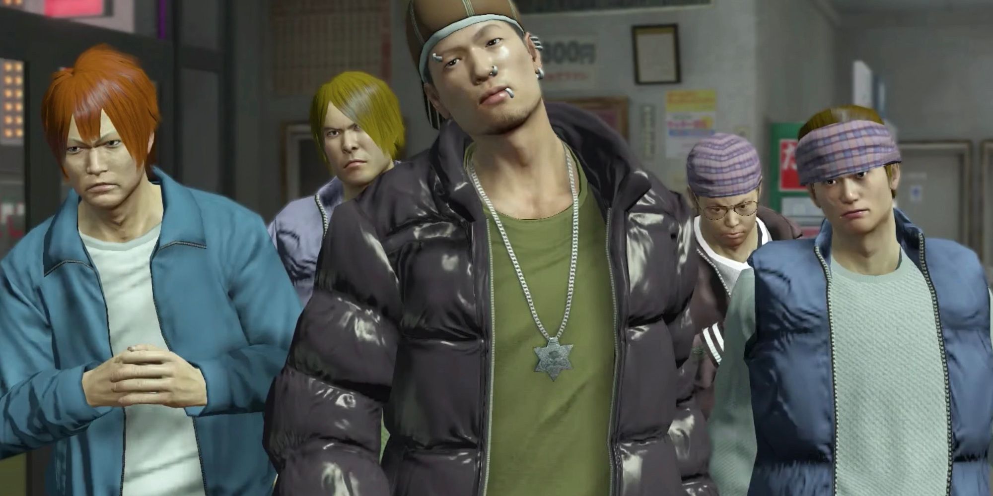 mini boss fight with street thugs in yakuza series