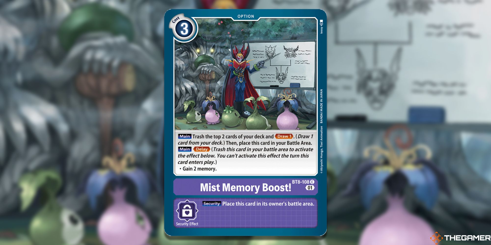 mist memory boost card from digimon card game