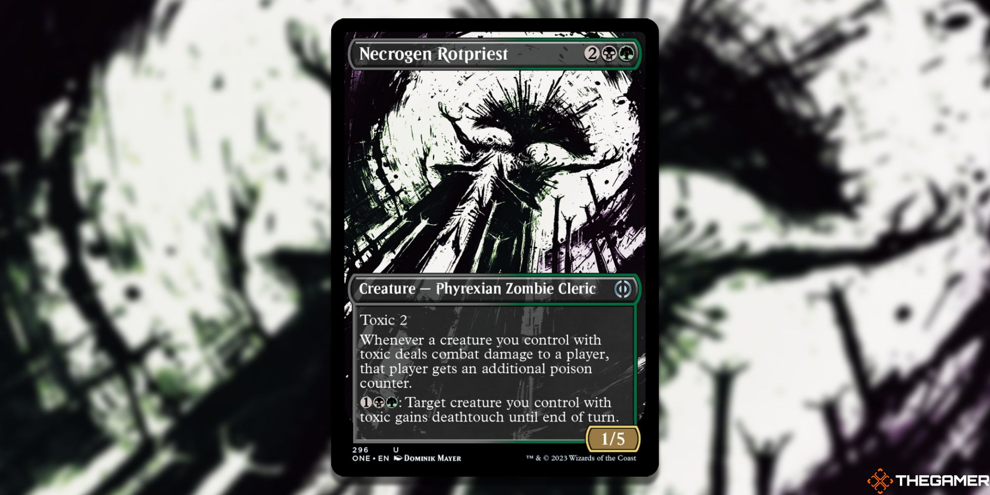 The card Necrogen Rotpriest from Magic: The Gathering.
