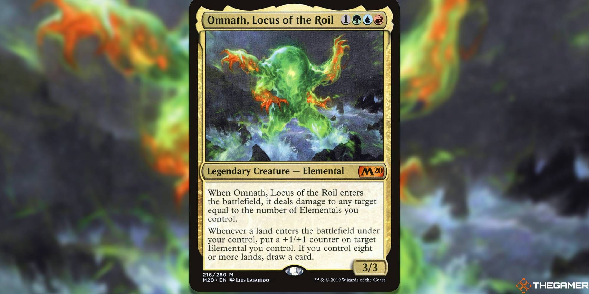 Image of the Omnath, Locus of the Roil card from Magic: The Gathering with art by Luis Lasahido