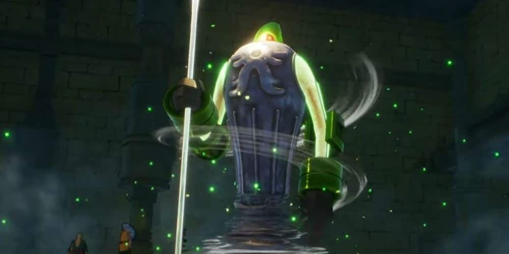 The Wind Colossus towering before to Straw Hats in the One Piece Odyssey game