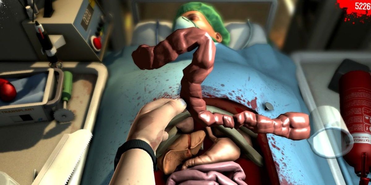 Operating in surgeon simulator