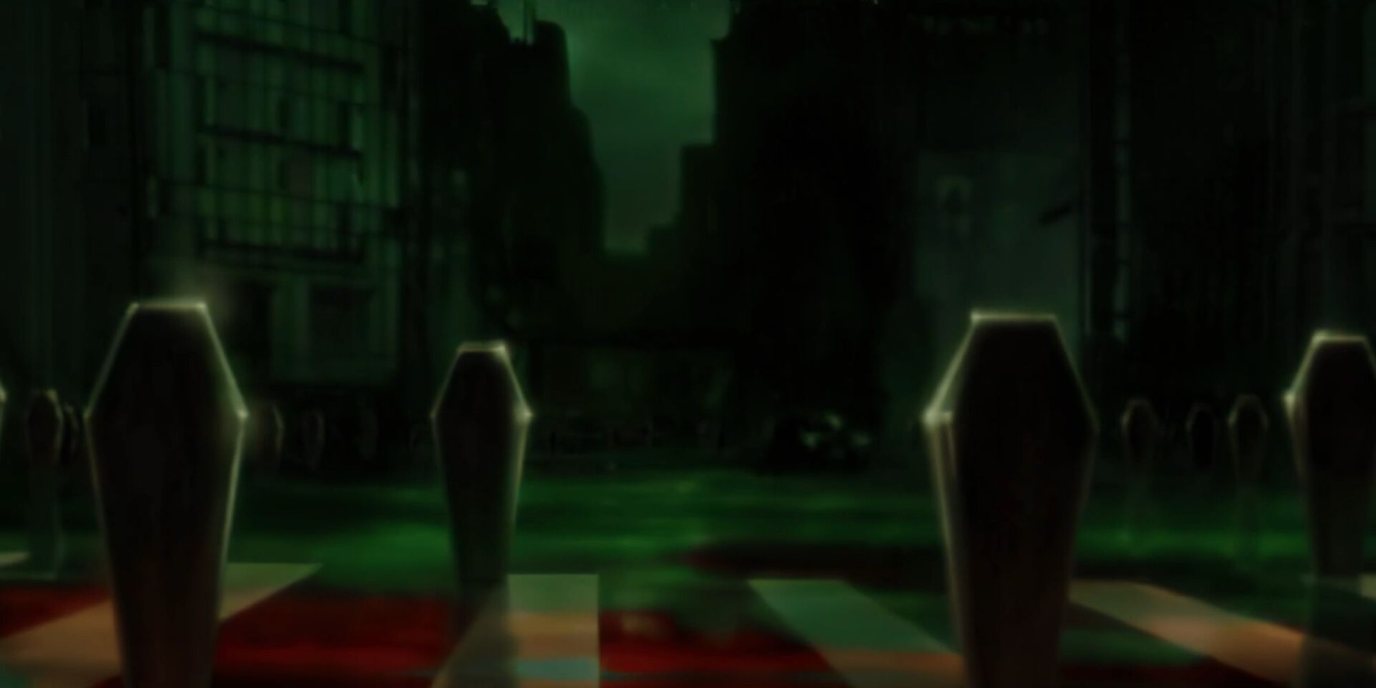 Persona 3 Portable coffins shown in the intro scene to the dark hour