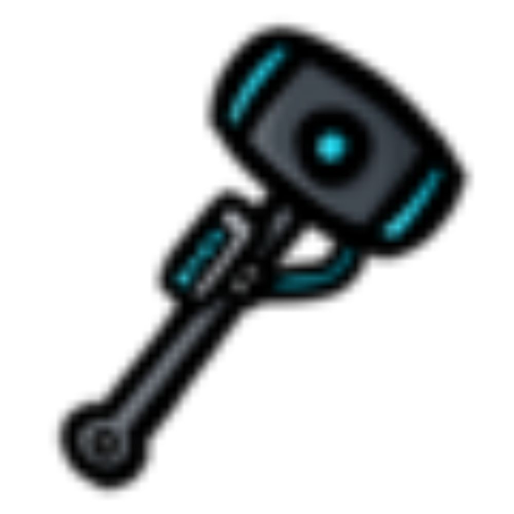 Plasma Sledgehammer Weapon Icon from Brotato