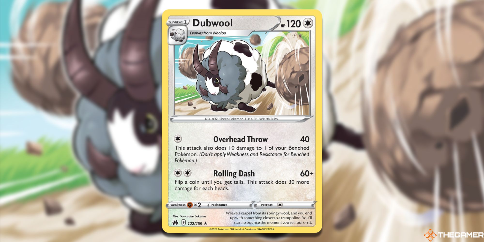 Pokemon TCG Crown Zenith Dubwool Card