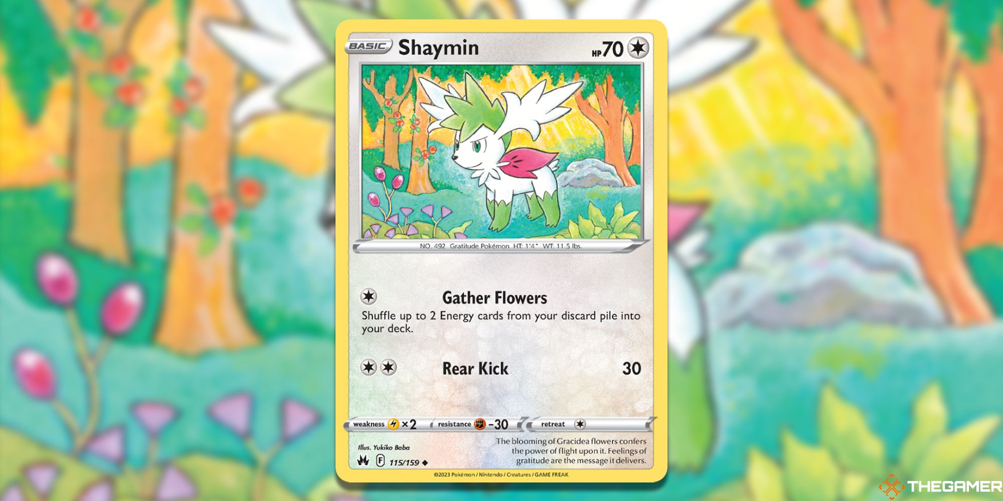 Pokemon TCG Crown Zenith Shaymin Card