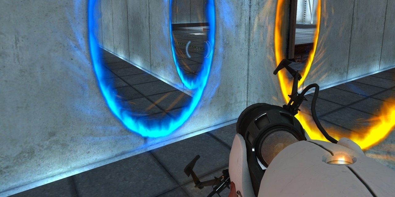 Portal gun creating portals