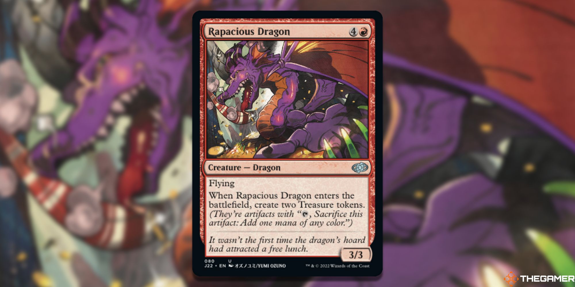 The card Rapacious Dragon from Magic: the Gathering.