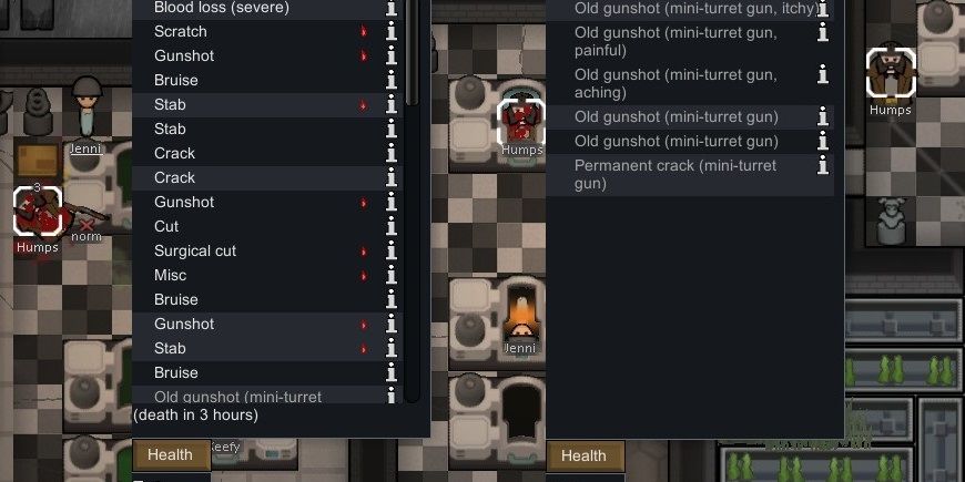 Rimworld Biosculpter Pod Medic Cycle but in a concise format that makes sense