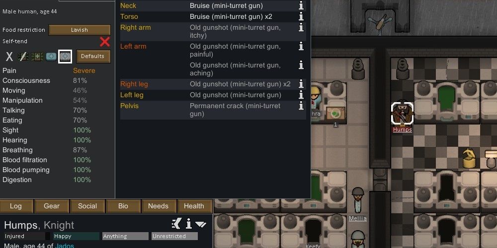 Rimworld Biosculpter Pod Regen Cycle several permanent and fresh injuries before using cycle